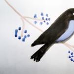 Пошаговое рисование птицы в детском саду